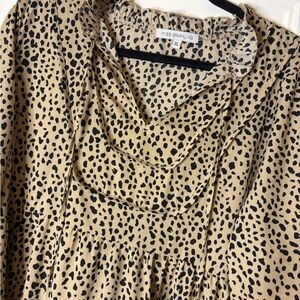 Miss Sparkling Leopard Print Blouse